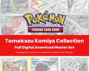 Tomokazu Komiya Artist Master Set - Every Card Printable Binder Placeholders + Checklist (Digital Download)