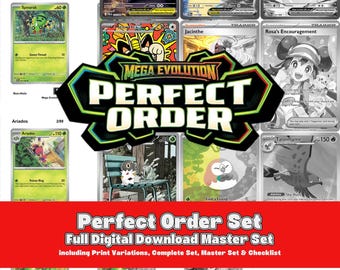 Era della Megaevoluzione: Set completo e stampabile di segnaposto per raccoglitore con ordine perfetto e lista di controllo (download digitale)