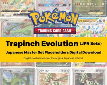 Trapinch Evolution Line Master Set Pokemon Binder - All Japanese Cards - Placeholders + Checklist - Printable PDF Download