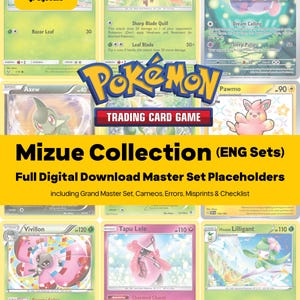 Mizue Illustratore Master Set Segnaposto + Checklist, Tutte le Carte inglesi, Raccoglitore Pokemon PDF