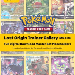 Lost Origin Trainer Gallery マスターセット プレースホルダー＋チェックリスト、英語版カード、ポケモンバインダー PDF