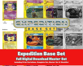 Wizards Era: Expedition Base Set Printable Master and Complete Set Binder Placeholders + Checklist (Digital Download)