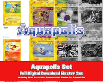 Wizards Era: Aquapolis Printable Master and Complete Set Binder Placeholders + Checklist (Digital Download)