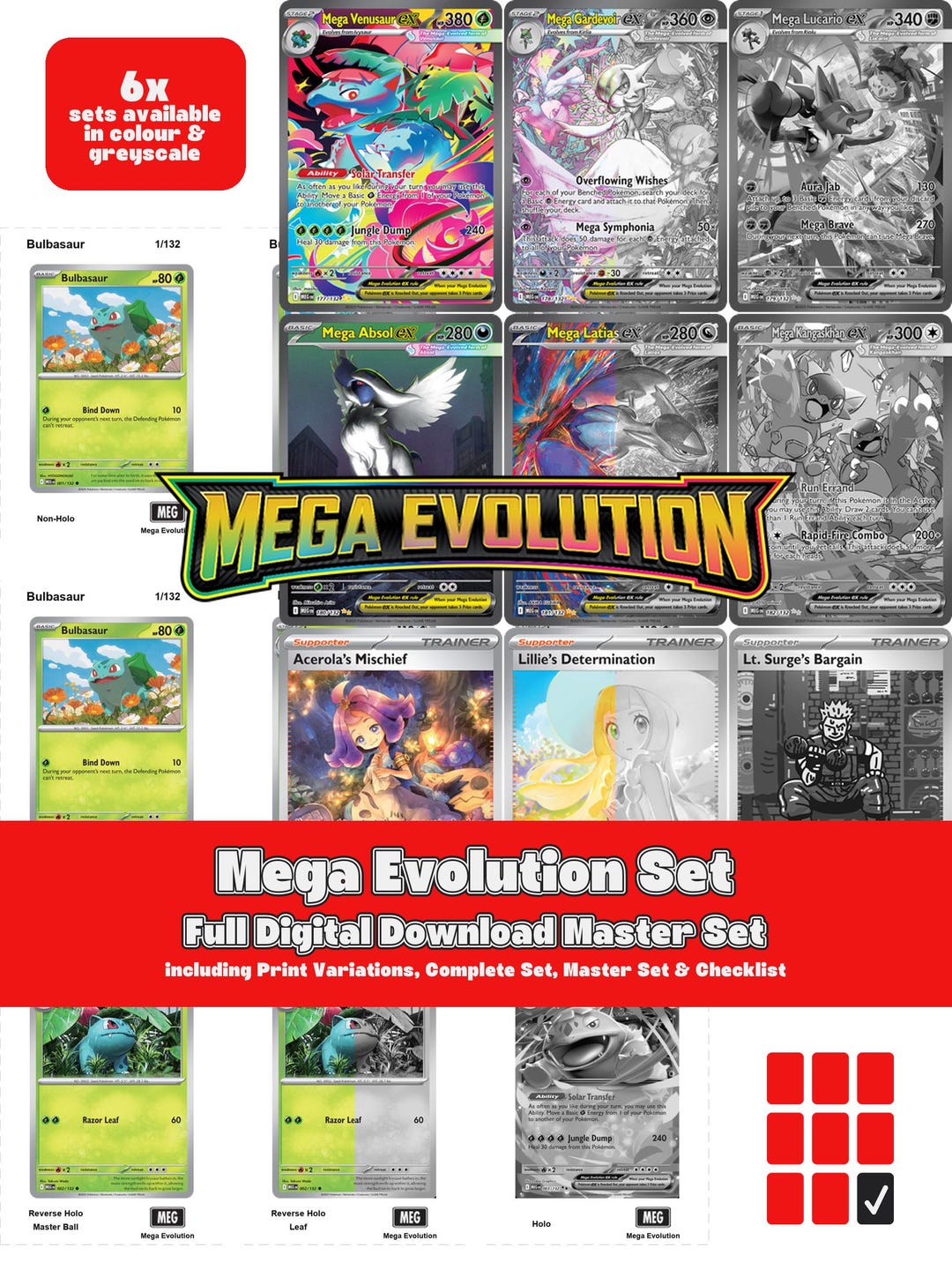 Mega Evolution Checklist.pdf Mega Evolution Era: Mega Evolution Set Printable Master and Complete ...