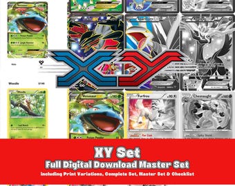 XY Era: XY Set Printable Master and Complete Set Binder Placeholders + Checklist (Digital Download)