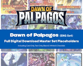Palworld TCG Master Set Binder - Dawn of Palpagos - All English Cards - Placeholders + Checklist - Printable PDF Download