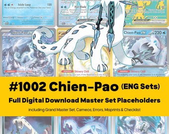 Chien-Pao Master Set Pokemon Binder Full Card Collection - All English Cards - Placeholders + Checklist - Printable PDF Download
