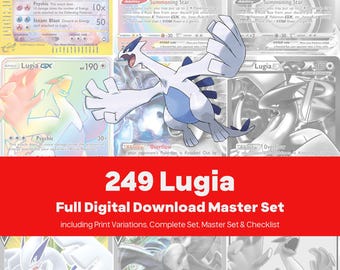 Lugia Master Set - Every Card Printable Binder Placeholders + Checklist (Digital Download)
