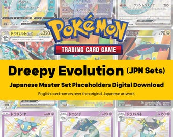 Dreepy Evolution Line Master Set Pokemon Binder - All Japanese Cards - Placeholders + Checklist - Printable PDF Download