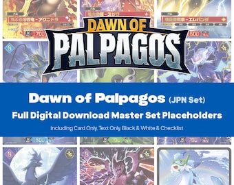 Palworld TCG Master Set Binder - Dawn of Palpagos - All Japanese Cards - Placeholders + Checklist - Printable PDF Download