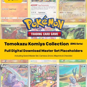 Tomokazu Komiya Master Set Pokemon Binder Artist Collection - All English Cards - Placeholders + Checklist - Printable PDF Download