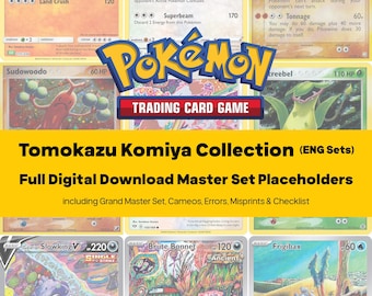 Tomokazu Komiya Master Set Pokemon Binder Artist Collection - All English Cards - Placeholders + Checklist - Printable PDF Download
