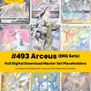 Arceus Master Set Pokemon Binder Full Card Collection - All English Cards - Placeholders + Checklist - Printable PDF Download