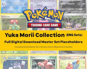 Yuka Morii Master Set - Engelse kaarten - Pokémon Artist mappagina's + plaatsaanduidingen + checklist - Printbare PDF-download