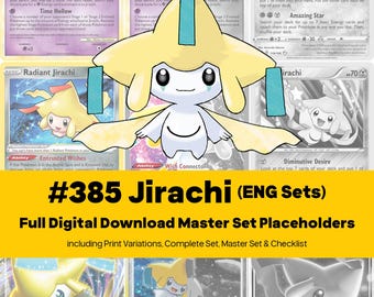Jirachi Master Set Pokemon Binder Full Card Collection - All English Cards - Placeholders + Checklist - Printable PDF Download