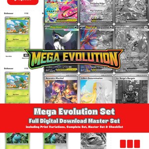 Era Megaevoluzione: Set Megaevoluzione - Modelli stampabili e segnaposto per raccoglitore del set completo + lista di controllo (download digitale) immagine 2