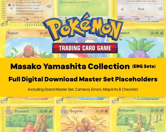 Masako Yamashita Master Set Pokemon Binder Artist Collection - All Japanese Cards - Placeholders + Checklist - Printable PDF Download