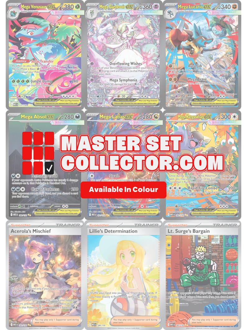 Era Megaevoluzione: Set Megaevoluzione - Modelli stampabili e segnaposto per raccoglitore del set completo + lista di controllo (download digitale) immagine 11