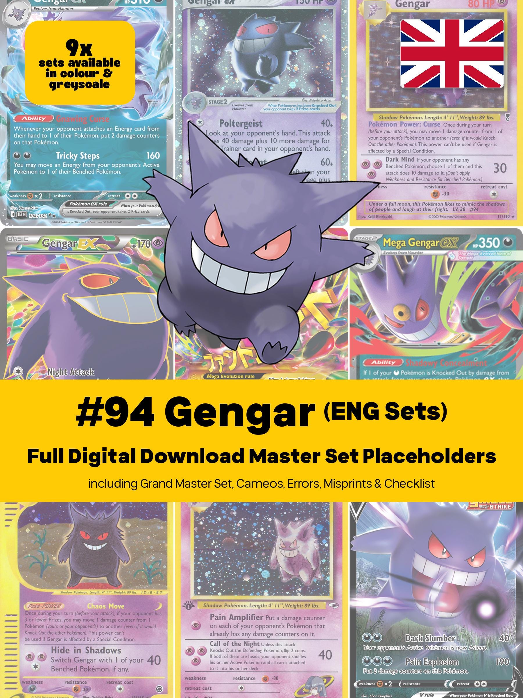 Gengar Master Set Pokemon Binder Full Card Collection - All