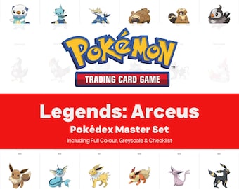 Legends: Arceus Pokedex Printable Pokemon Binder Placeholders + Checklist (Digital Download)