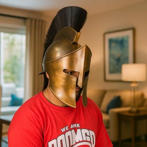 300 Spartan Helmet – Handmade Warrior Armor, LARP & Cosplay Prop, Unique Gift for Movie And History Enthusiasts