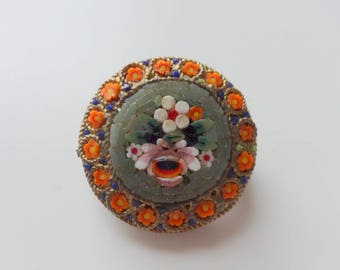 Italian Micro Mosaic Brooch