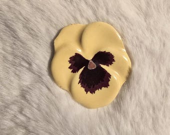 Broche vintage de pensamiento de Avon