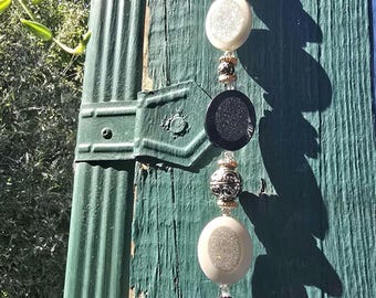 Atrapasueños/Decoración colgante hecha a mano - Reciclada y vintage