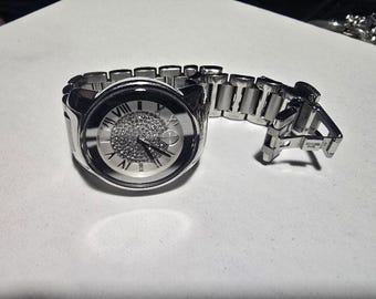 Movado Bold Women's Silver Tone Watch Crystal Dial