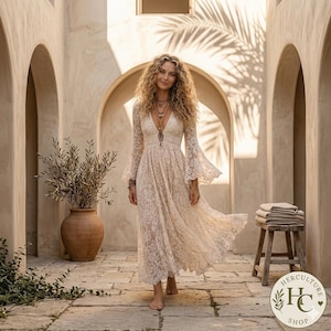 ethereal long sleeve maxi dress product info and reviews Long Flowy Ethereal Dress - Etsy