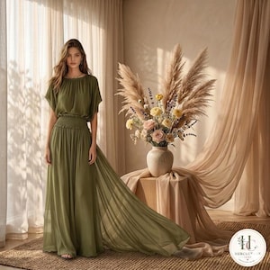 loose slim fit chiffon dress Slim Chiffon Dress