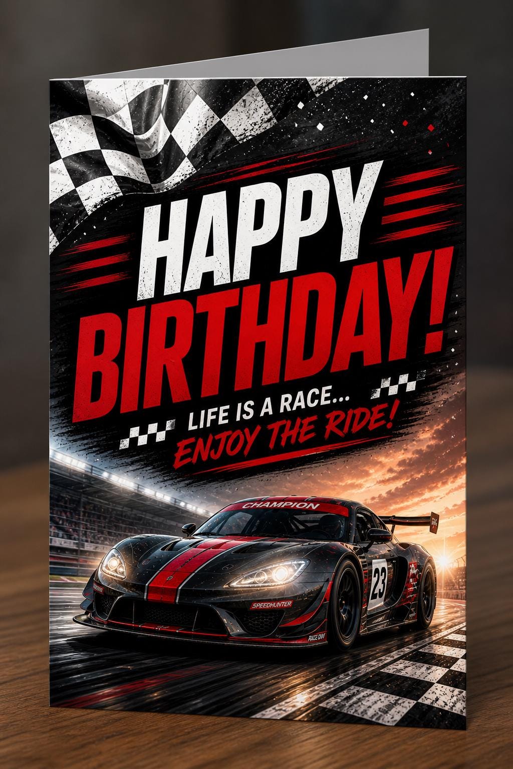 Street Racing Birthday Racing Birthday Card, Race Car Birthday Card, Car Lover Gift ...