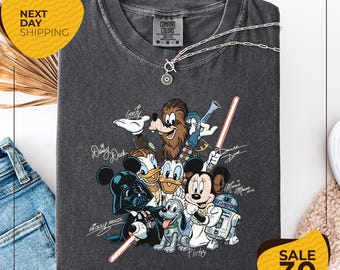 Comfort Color® Mickey Jedi And Friends Shirt | Retro Star Wars Tee | Hollywood Studios Family Vacation Tee | Galaxy Edge Apparel | Disney