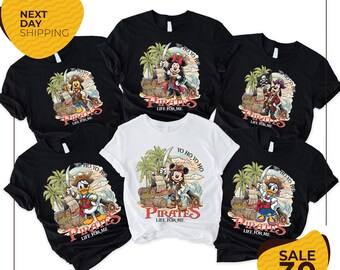 Yo Ho Yo Ho A Pirate's Life For Me | Disney Pirates of Caribbean Shirt | Mickey and Minnie Disney Cruise T-Shirt | Disney Pirate Cruise Tee