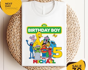 Sesame Street Birthday Family Custom Shirt | Sesame Street Custom Birthday t shirt | Personalized Toddler Birthday t-shirt | Family Shirt