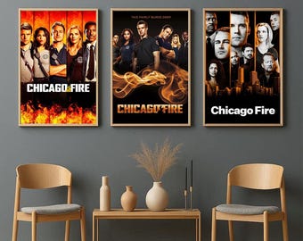 Chicago Fire Movie Themed Poster, High-Definition Canvas Print, Home Theatre & Gallery Wall Decor, Unframed