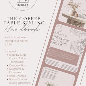 Coffee Table Styling Handbook | Interior Design Masterclass, Home Styling Tips (PDF Download)