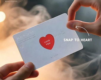 Tarjeta mágica con forma de corazón: mensaje de amor interactivo sorpresa, regalo de cumpleaños, aniversario o San Valentín.