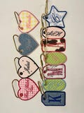 Personalized Embroidered bag charms | customized keychains