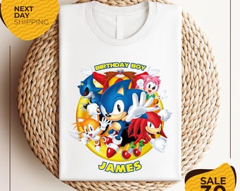 Custom Sonic Birthday Shirt | Family Birthday Shirt | Sonic Birthday Shirt| Sonic Birthday Party | Sonic Shirt | Sonic Gift | Sonic Shirt
