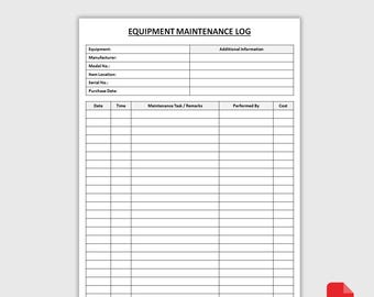 Printable Gerätewartungslogbuch | Reparatur- & Servicetagebuch | Pflege-Tracker | PDF-Download
