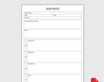 Druckbare Seifennotizen | Notizzettel für Therapeuten, Counselors, Sozialarbeiter & Trainer | Fortschrittsnotizen-Formular | PDF-Download