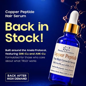 Bestseller | Serum stymulujące wzrost włosów z peptydem miedzi | GHK-Cu, AHK-Cu | Protokół Anela