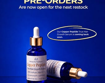 Pre-Order NOW! | Copper Peptides True Hair Growth Serum based on the Anela Protocol | GHK-Cu | AHK-Cu | 30ml (1 fl.oz)