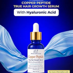 Order NOW! | Copper Peptide True Hair Growth Serum + Hyaluronic Acid | GHK-Cu & AHK-Cu | Anela Protocol | Deep Absorption | 30ml image 1