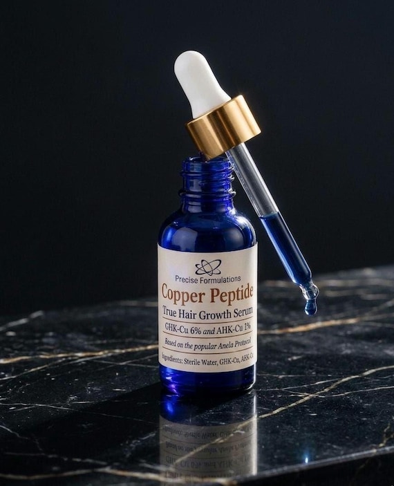 Pre-order NOW! | Copper Peptides True Hair Growth Serum Based on the Anela  Protocol | Ghk-cu | Ahk-cu | 30ml (1 Fl.oz)
