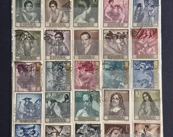 Vintage postzegelcollectie Spanje – Zeldzame Spaanse postzegels – Filatelie verzamelobject – Veel Europese postzegels – Oude postzegels van Spanje