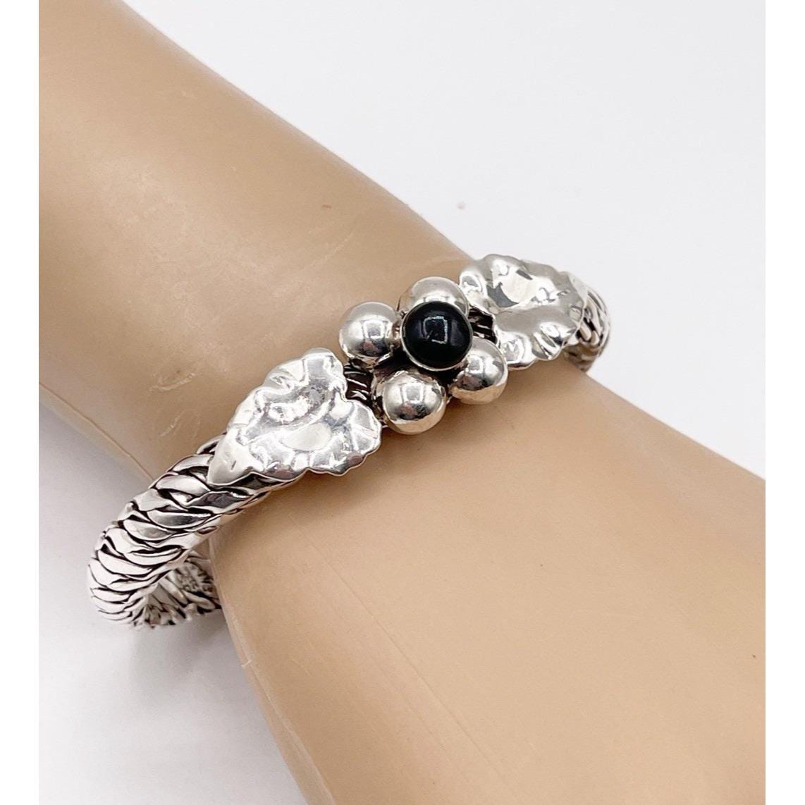 Vintage Taxco Mexico 950 Silver Twisted Cable Cuff Bracelet