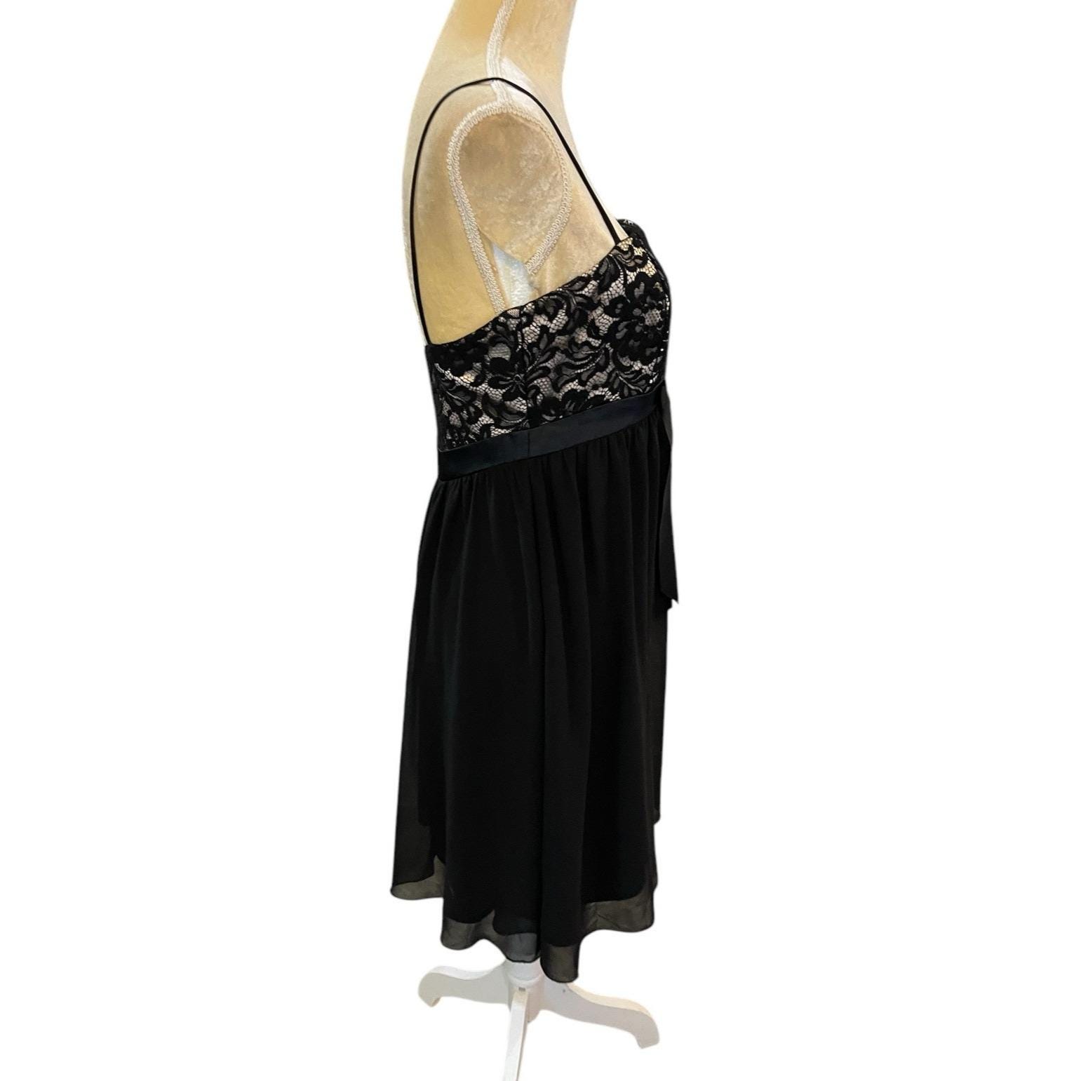 chinese dress ladies Vintage 90s Jessica Mcclintock Black Satin Flower Strap Maxi Dress