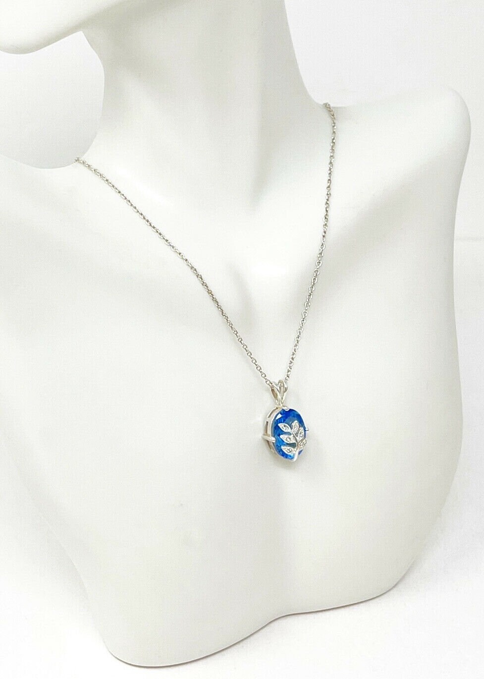 Charms For Bracelets Pure 925 Sterling Silver Blue Crystal